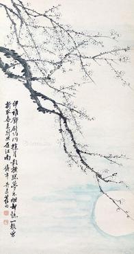 0344 梅花 立轴 设色纸本