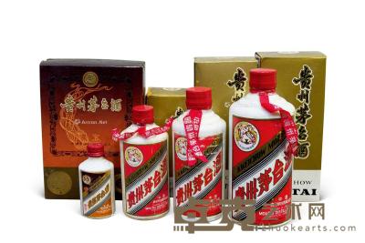  贵州茅台酒 1988—1990年4瓶 重量500g；200g；50g；270g