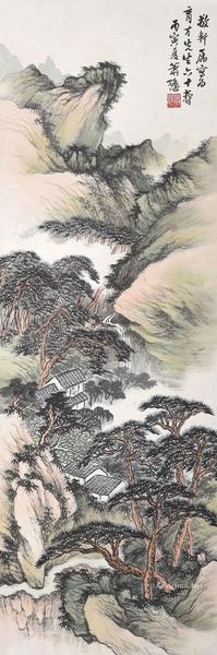 * 松溪人家 立轴 纸本