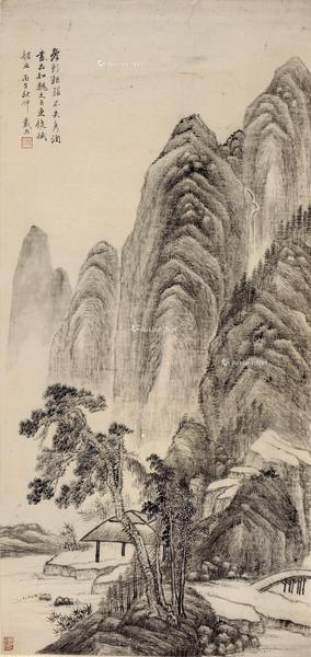 * 山水 立轴 水墨纸本
