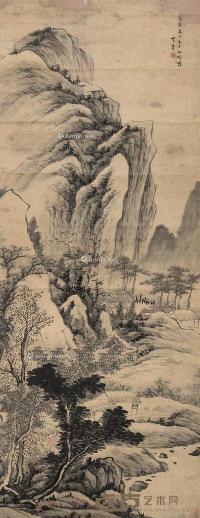 * 山水 立轴 水墨纸本 152×59cm