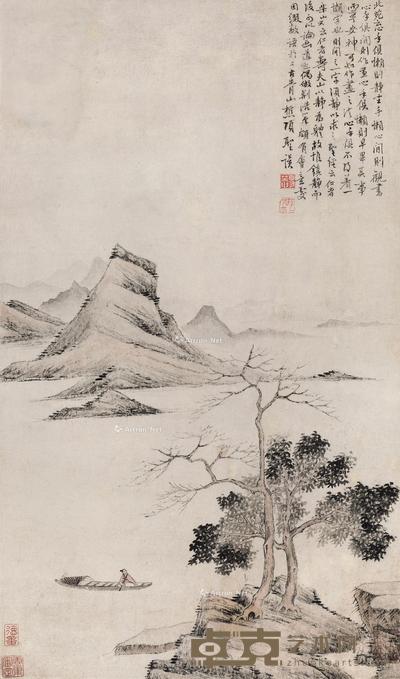 * 山水 立轴 设色纸本 58×34cm