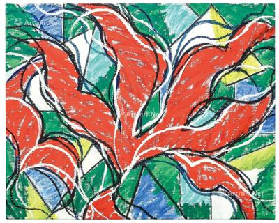  1993年作 形态/热带No.1353 油性笔、画布