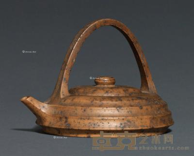  清19/20世纪 宜兴紫砂茶壶 宽15.3cm
