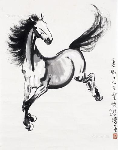  骏马 画心 水墨纸本