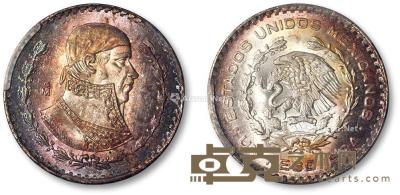 * 1964年墨西哥合众国1联邦比绍银币一枚 --