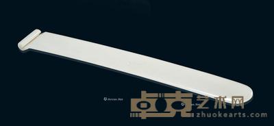 * 清 白玉扁方 长24.8cm