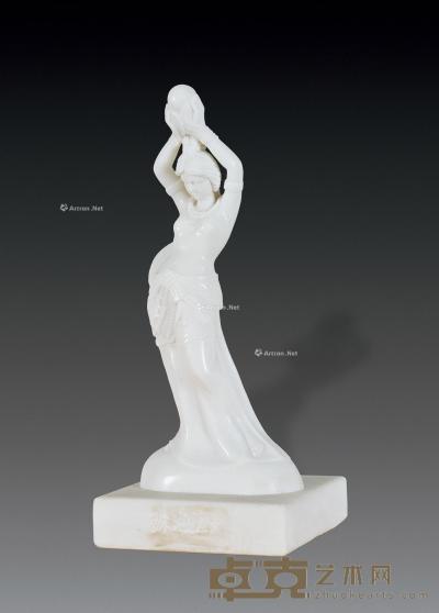 珠海渔女 汉白玉 雕塑 20×21×45cm