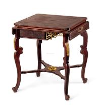  约1890年作 法国十九世纪中国风风格休闲桌/纸牌桌 维多出品