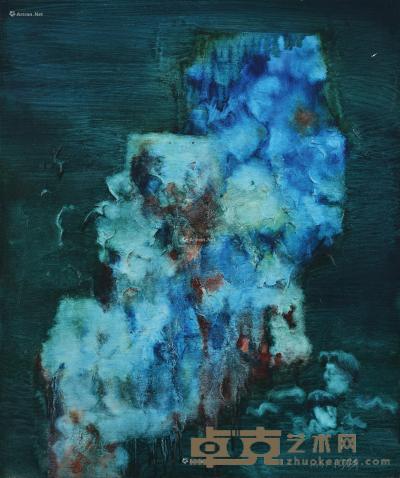  1994年作 龙泉湖印象 布面 油画 72×61cm