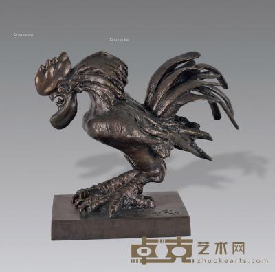 2003年作 公 鸡 铸铜 雕塑 24×40×30cm