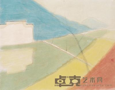  2009年作 水田·皖南风景 纸本 水墨 51×65cm