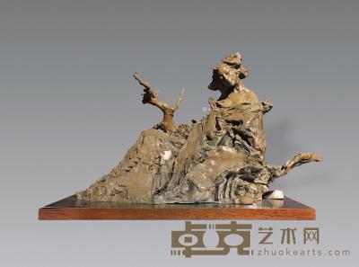  2016年作 上善若水 铸铜 雕塑 80×30×50cm