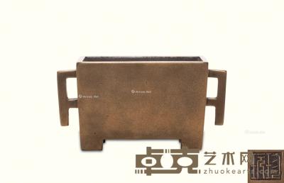  清早期 铜马槽炉 7.5×6.4×5cm