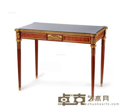  约1900年作 法国路易十六风格桃花心木薄板镶嵌工艺中央桌 弗朗索瓦·林克出品 100cm×77cm×61cm