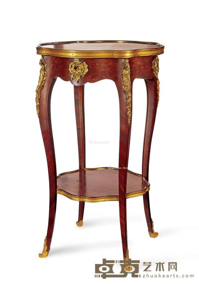  约1890年作 法国十九世纪精美休闲小桌 保罗·索马尼出品 46cm×77cm×46cm