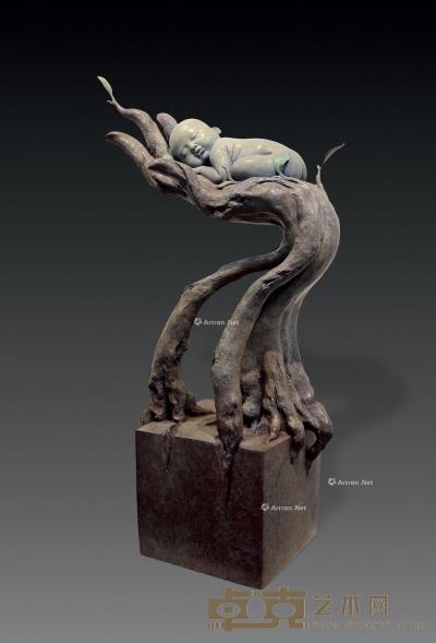  2018年作 梦中家园 铸铜 雕塑 43.5×23×78.5cm