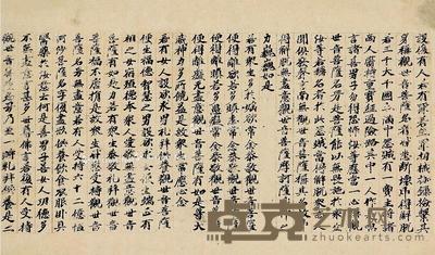  唐人写经 立轴 纸本 29×50cm