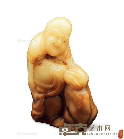 民国 印光法师刻 黄芙蓉罗汉随形章 5.5×3.0×8.5cm
