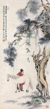  松下相马图 立轴 纸本