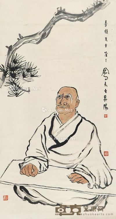  人物 立轴 设色纸本 94×50cm