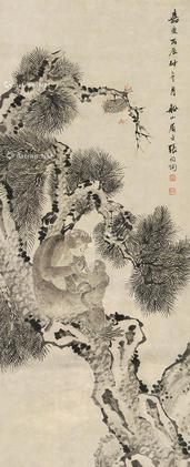  封侯图 立轴 设色纸本