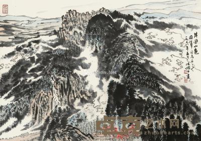  1978年作 井冈山色 立轴 设色纸本 47.5×67.5cm