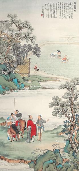  人物故事图 镜心 设色纸本