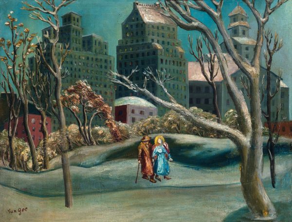  1940年 中央公园冬景 布面 油画