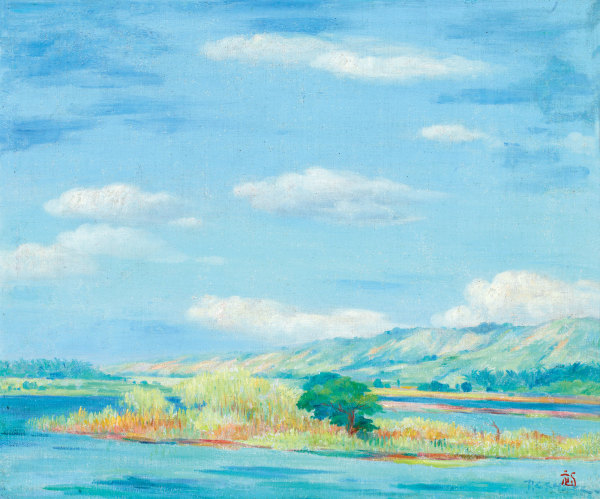  1954年 峇厘岛风景 布面 油画