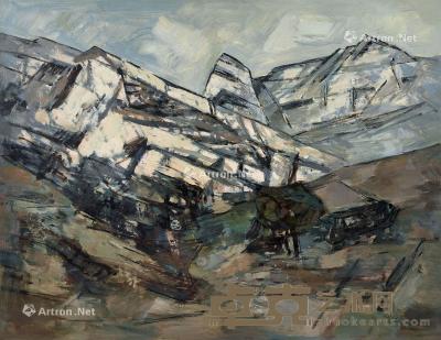  1995年作 大地风景系列之四 布面油画 112×145cm