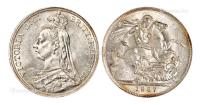  1887年1克朗马剑银币一枚