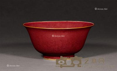 * 清康熙 郎窑红釉碗 直径20.9cm