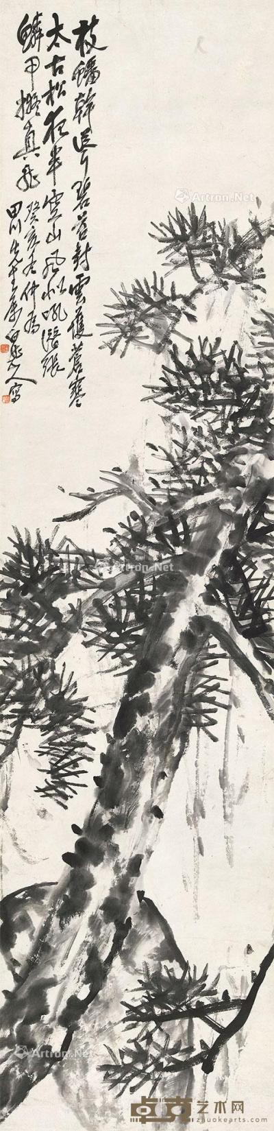  癸亥（1923年）作 潜张鳞甲拟真龙 立轴 水墨纸本 137×33cm
