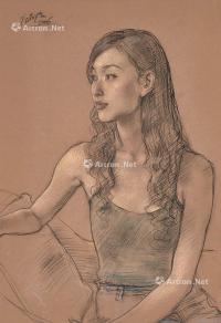  2006年作 女子肖像 纸本色粉
