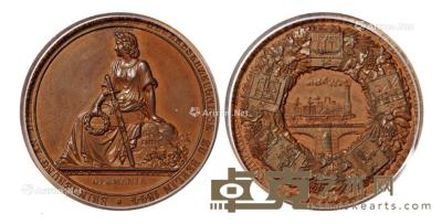* 1844年德国工业博览会纪念铜章一枚 --