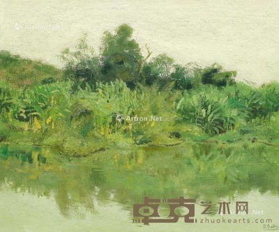 此处好垂钓 布面油画 50×60.2cm