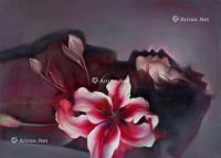  2006至2012年作 南湖渠自画像·栖息花之催眠 布面油画