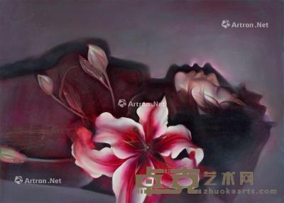  2006至2012年作 南湖渠自画像·栖息花之催眠 布面油画 90×125.5cm