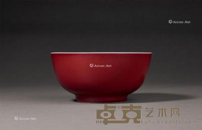 * 清雍正 霁红釉碗 直径15.2cm