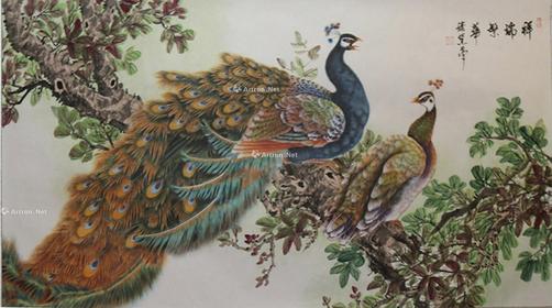  祥瑞繁华孔雀图