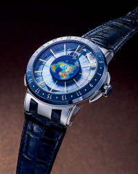  雅典 精致罕有，限量版铂金自动天文腕表，备月相显示及贝母表盘，「月之狂想」， 型号1169-113，限量500枚，年份约2010，附原厂证书、表盒及月相调校针