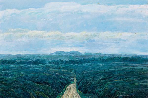  草王山的道—海陵岛路系列之一 油画 布面