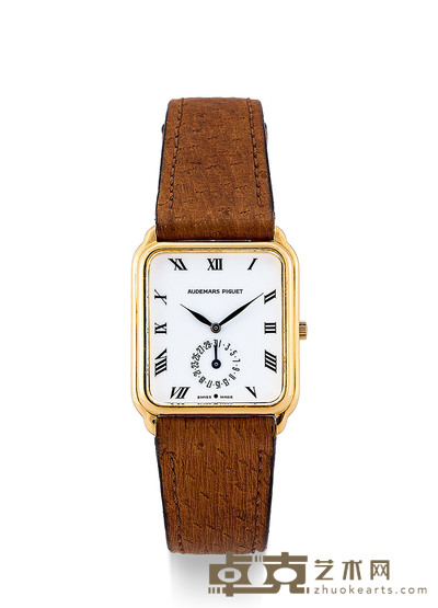  爱彼 黄金长方形机械腕表备日期显示，年份约2000，附原厂表盒 --