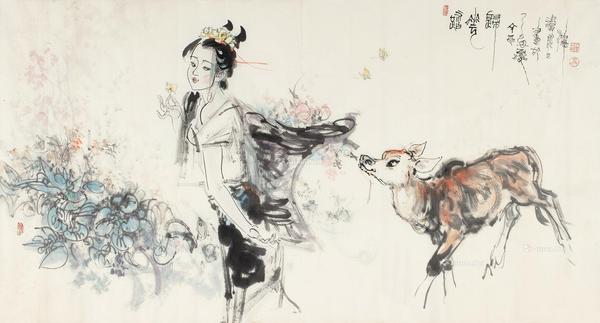  辛卯（2011）年作 踏花归 镜心 设色纸本