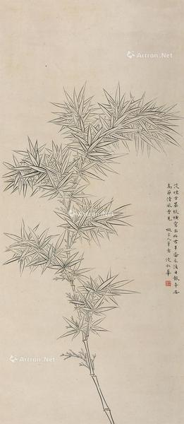  墨竹 立轴 纸本