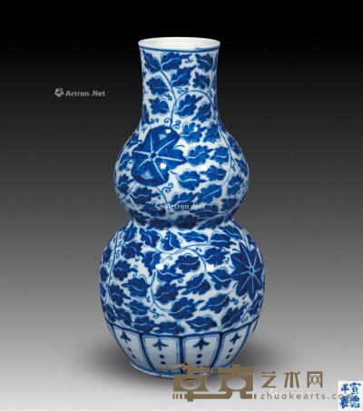  清 青花葫芦瓶 高23.5cm