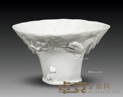  清 德化窑马蹄杯 高10cm；口径16.5cm
