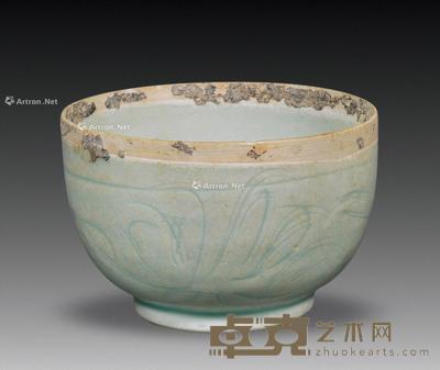  明或以前 湖田窑刻花钵 高5.5cm；径9cm