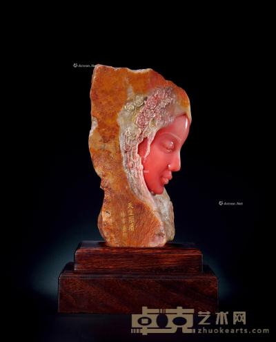  巴林石粉冻少女 5.6×11×20.5cm；重量1470g